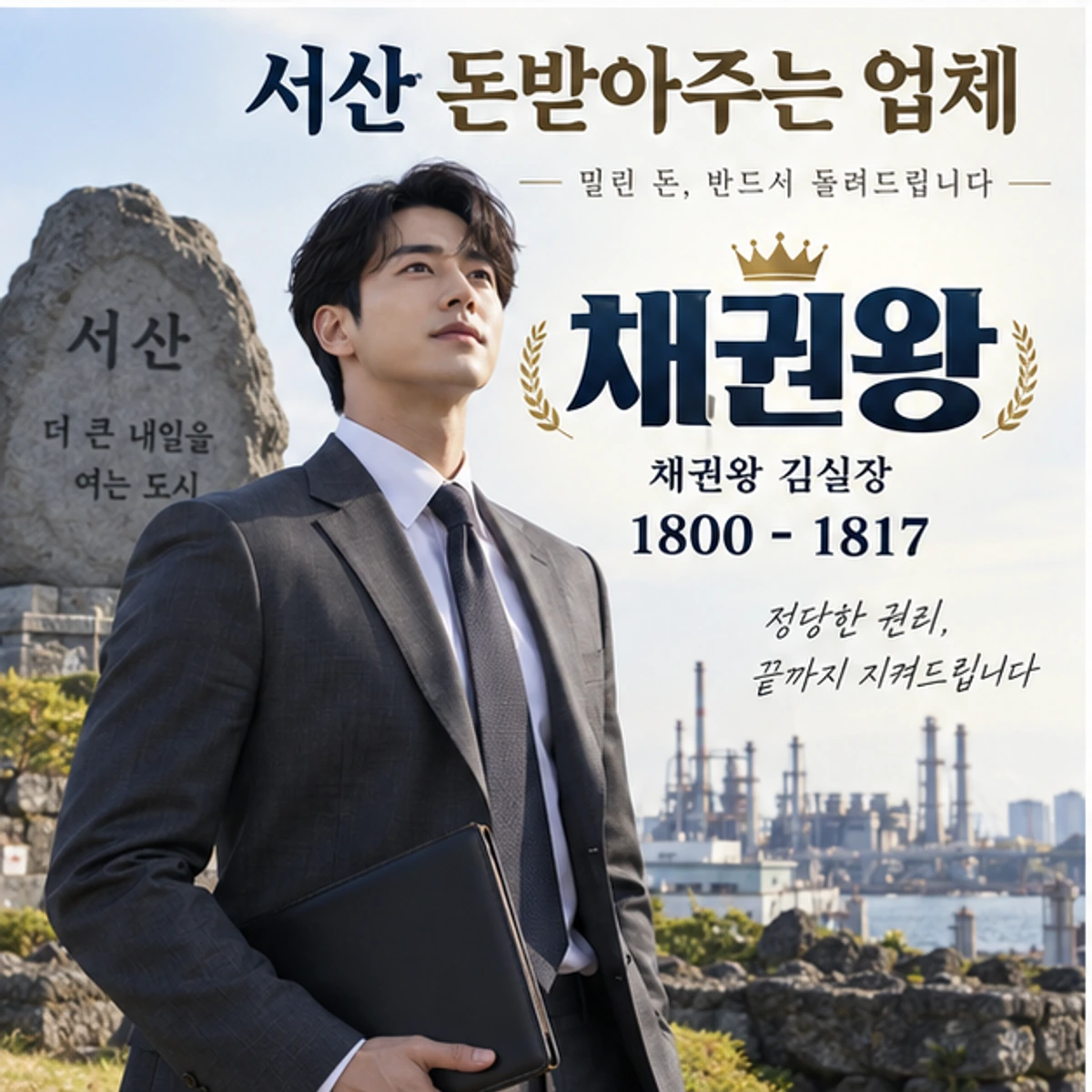 서산 돈받아주는 업체 자료를 검토하는 김실장