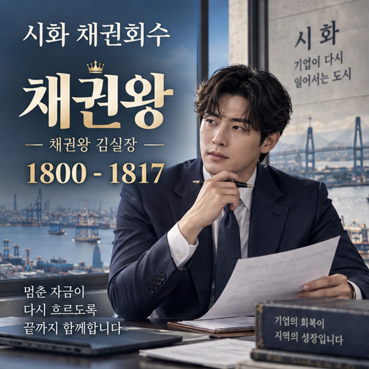 시화 채권회수 자료를 검토하는 김실장