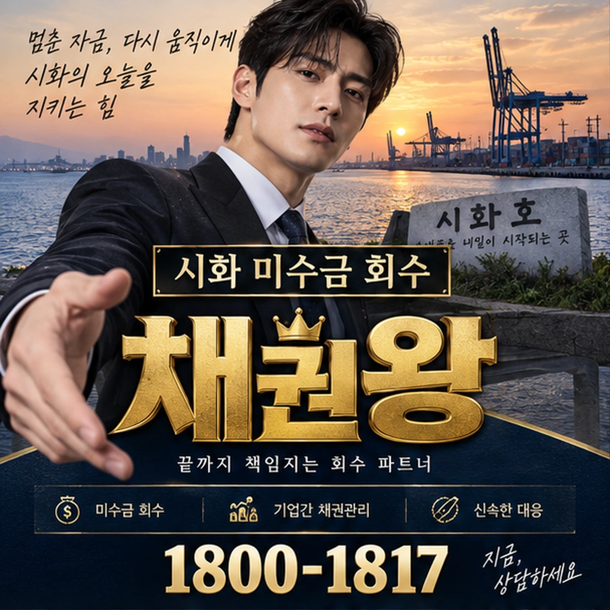 시화 미수금 회수 자료를 검토하는 김실장
