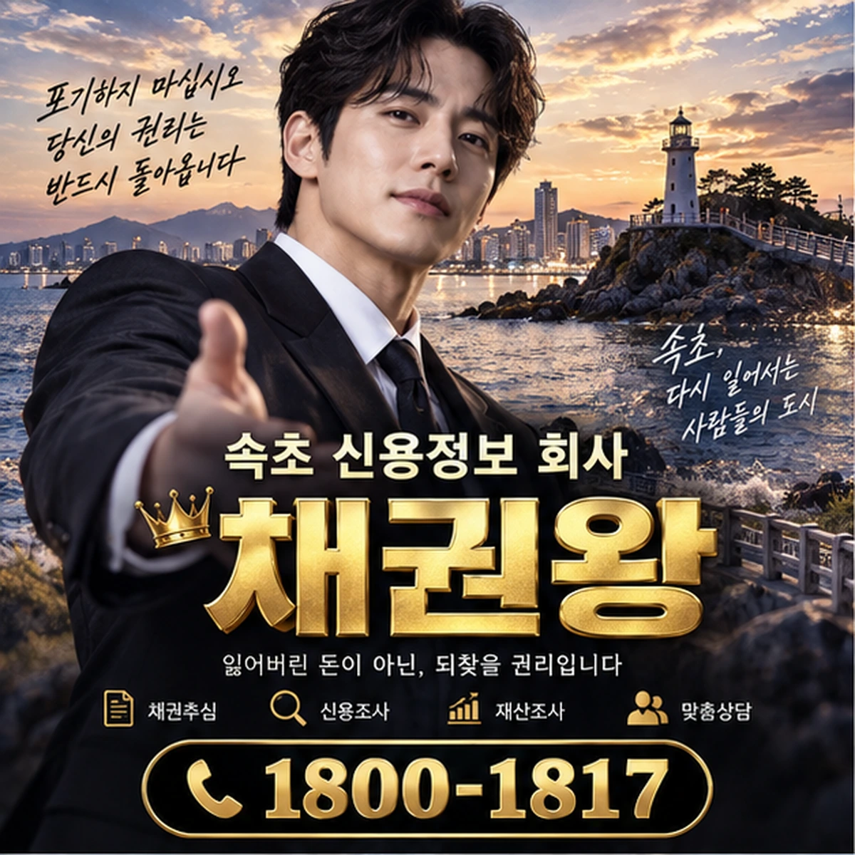 속초 신용정보 회사 자료를 검토하는 김실장