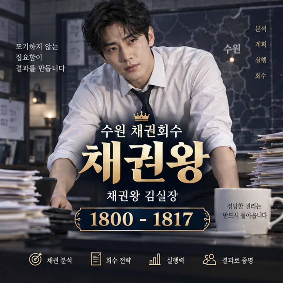 수원 채권회수 자료를 검토하는 김실장