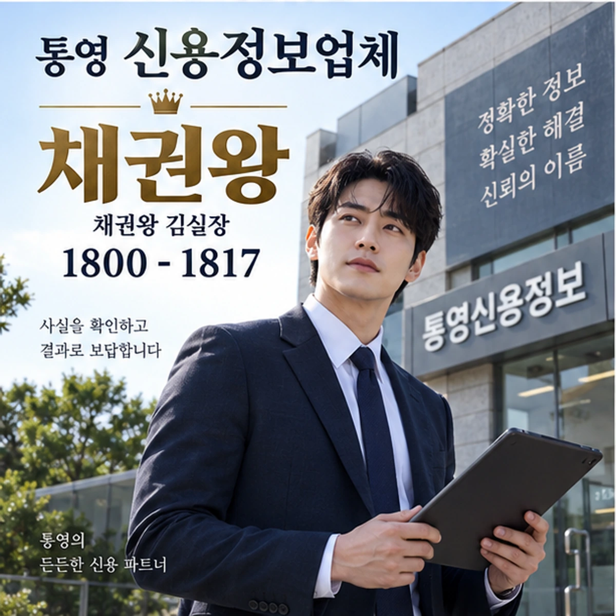 통영 신용정보업체 자료를 검토하는 김실장
