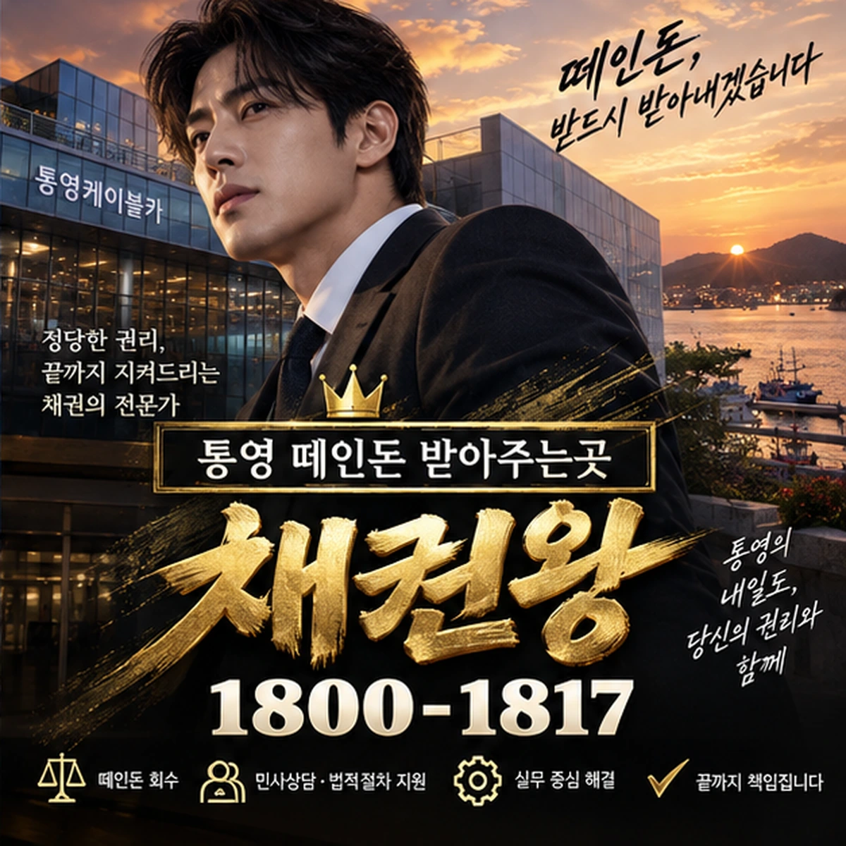 통영 떼인돈 받아주는곳 자료를 검토하는 김실장