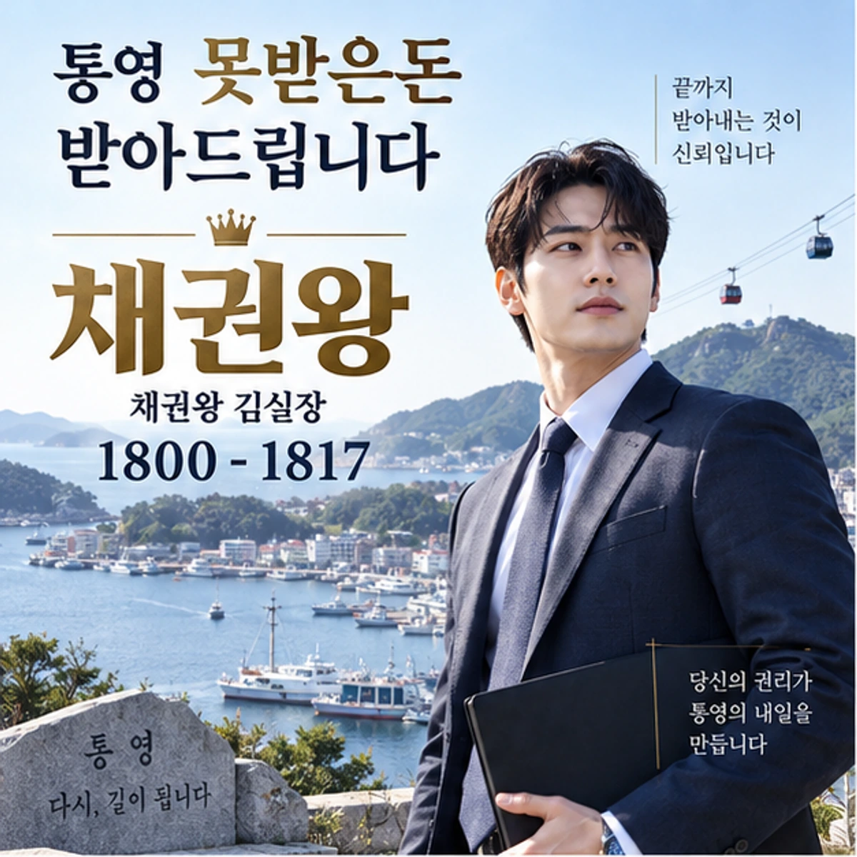 통영 못받은돈 받아드립니다 자료를 검토하는 김실장