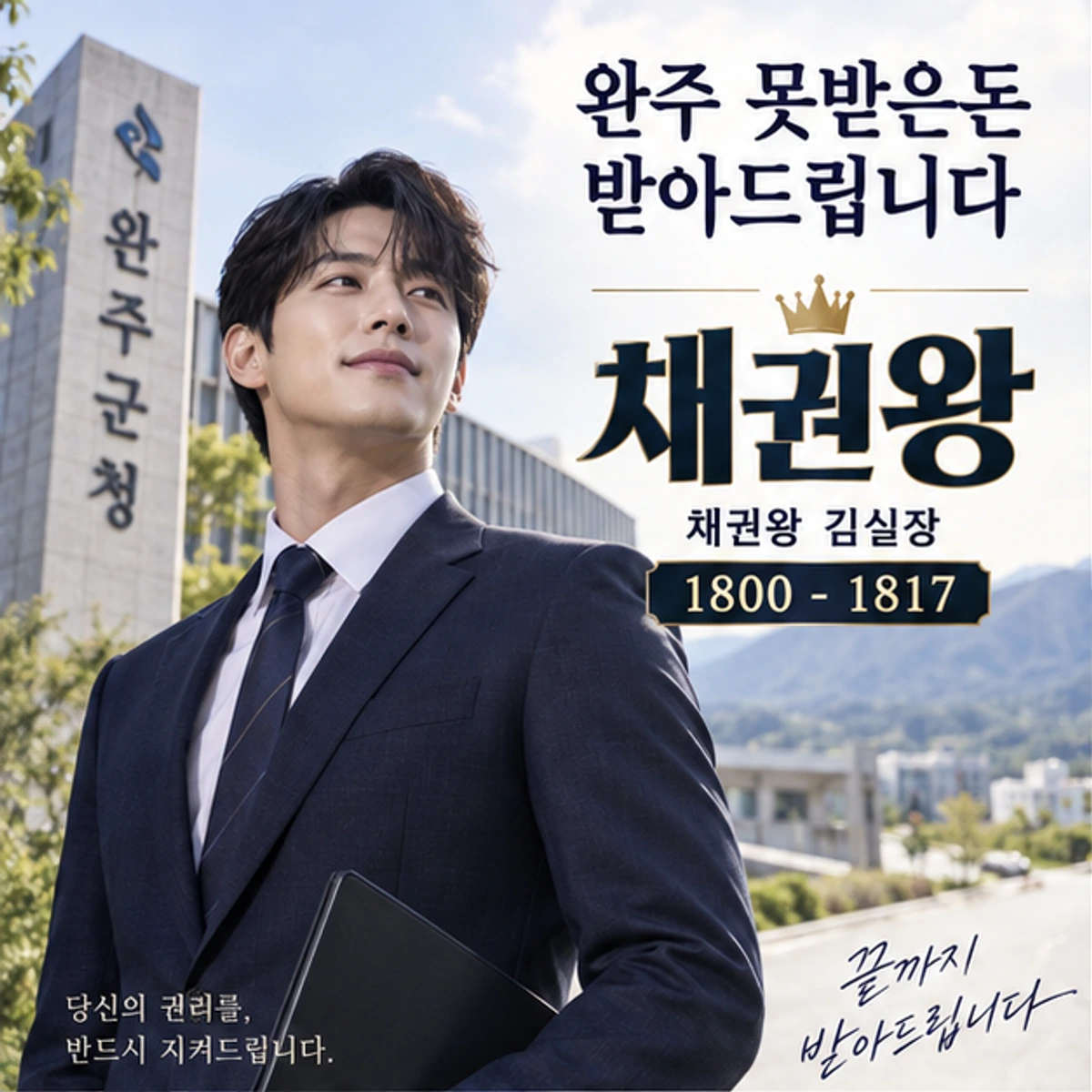 완주 못받은돈 받아드립니다 자료를 검토하는 김실장