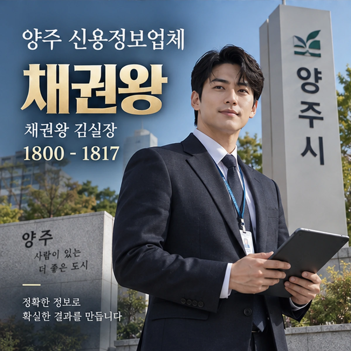 양주 신용정보업체 자료를 검토하는 김실장