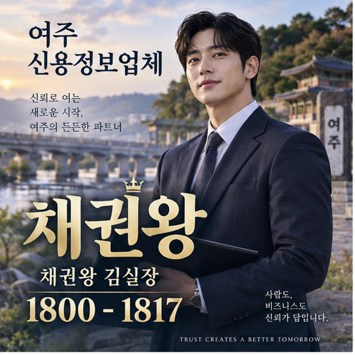 여주 신용정보업체 자료를 검토하는 김실장