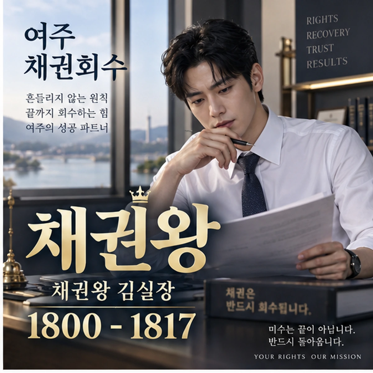 여주 채권회수 자료를 검토하는 김실장